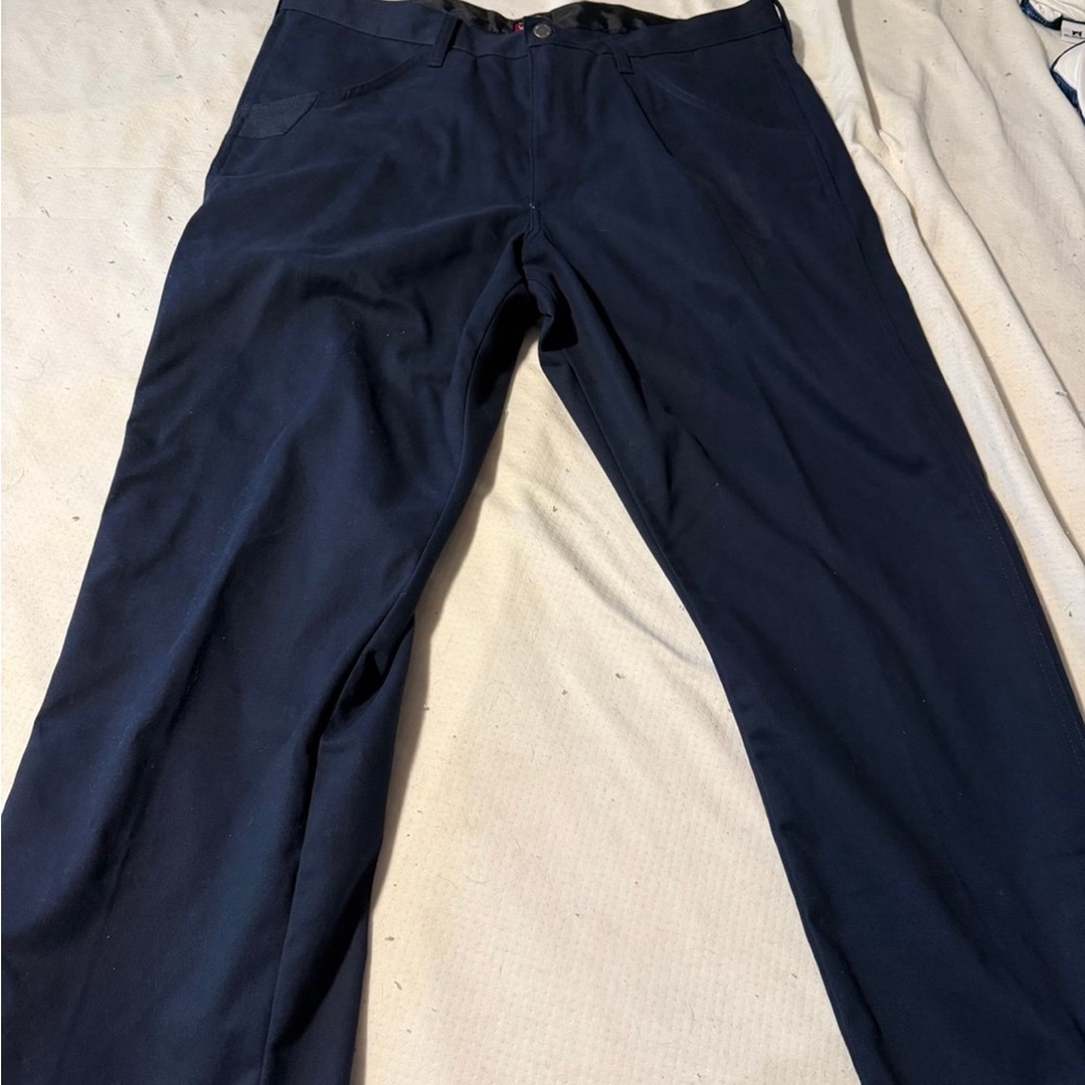 Wrangler Men's Straight Leg Pants - Navy Blue